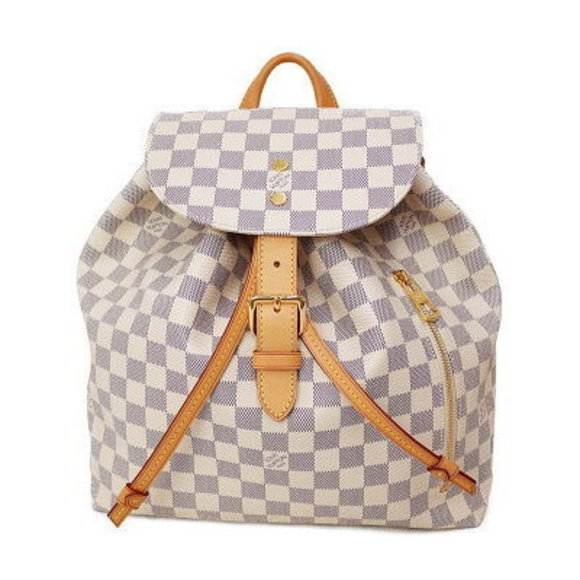 Louis Vuitton Damier Azur White Sperone Backpack - Picture 1 of 8